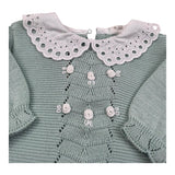 Marlu' Tutina Manica Lunga Tinta Unita con Colletto per Neonata EF1910 VERDE MARLU' 