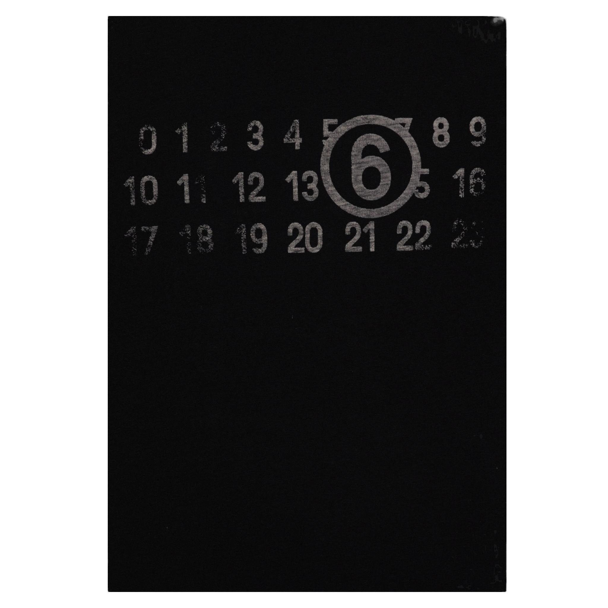 MAISON MARGIELA t-shirt girocollo tinta unita con stampa in contrasto Nero per Bambino N60670 NERO MAISON MARGIELA 