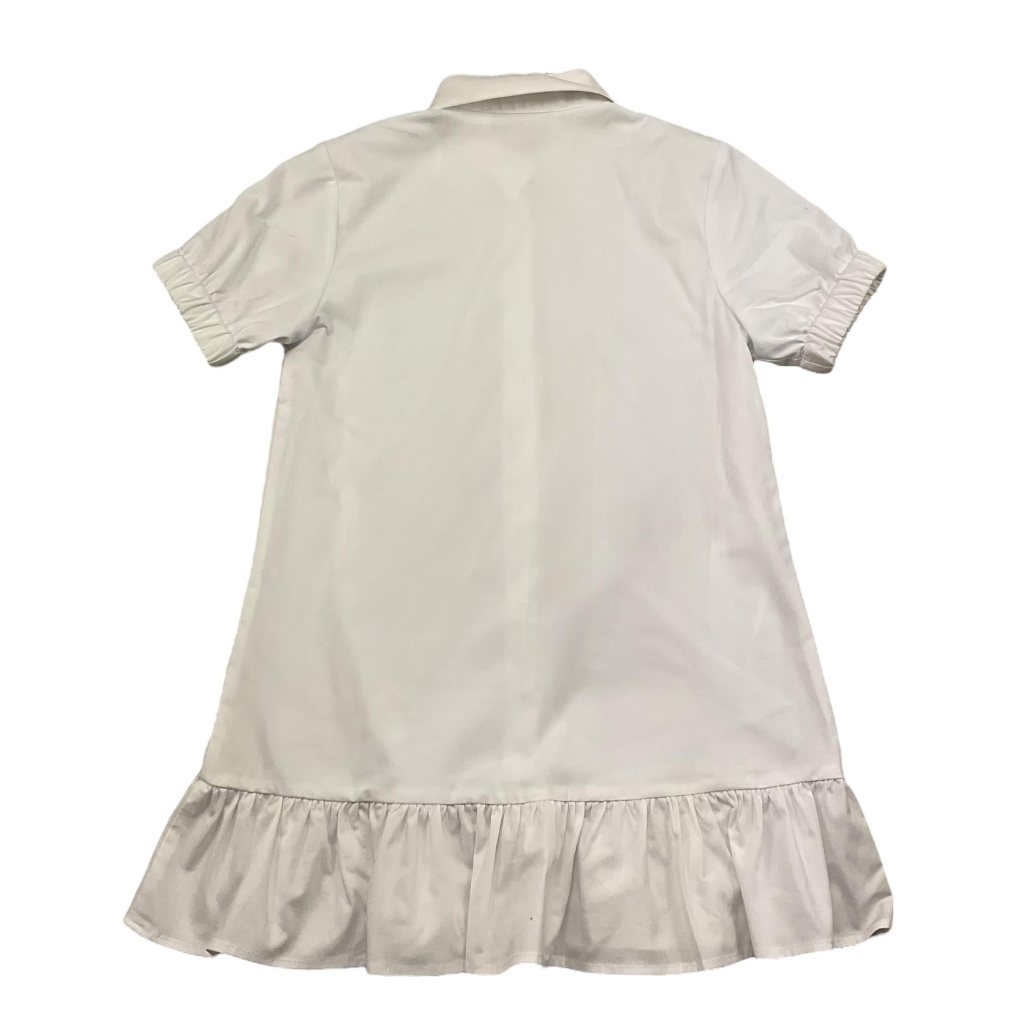 Gaelle Abito Mezza Manica Tinta Unita con Brillantini per Bambina 2746V00368 BIANCO GAELLE 