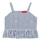 Max&Co. Top Tinta Unita con Fantasia A Righe per Bambina MX0120 BIANCO MAX&Co. 