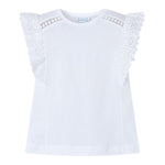 Mayoral T-Shirt Tinta Unita con Ricami per Bambina 3010 BIANCO MAYORAL 