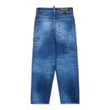 DSQUARED2 jeans tinta unita con strappi Blu per Bambino DQ2636 BLU DSQUARED2 