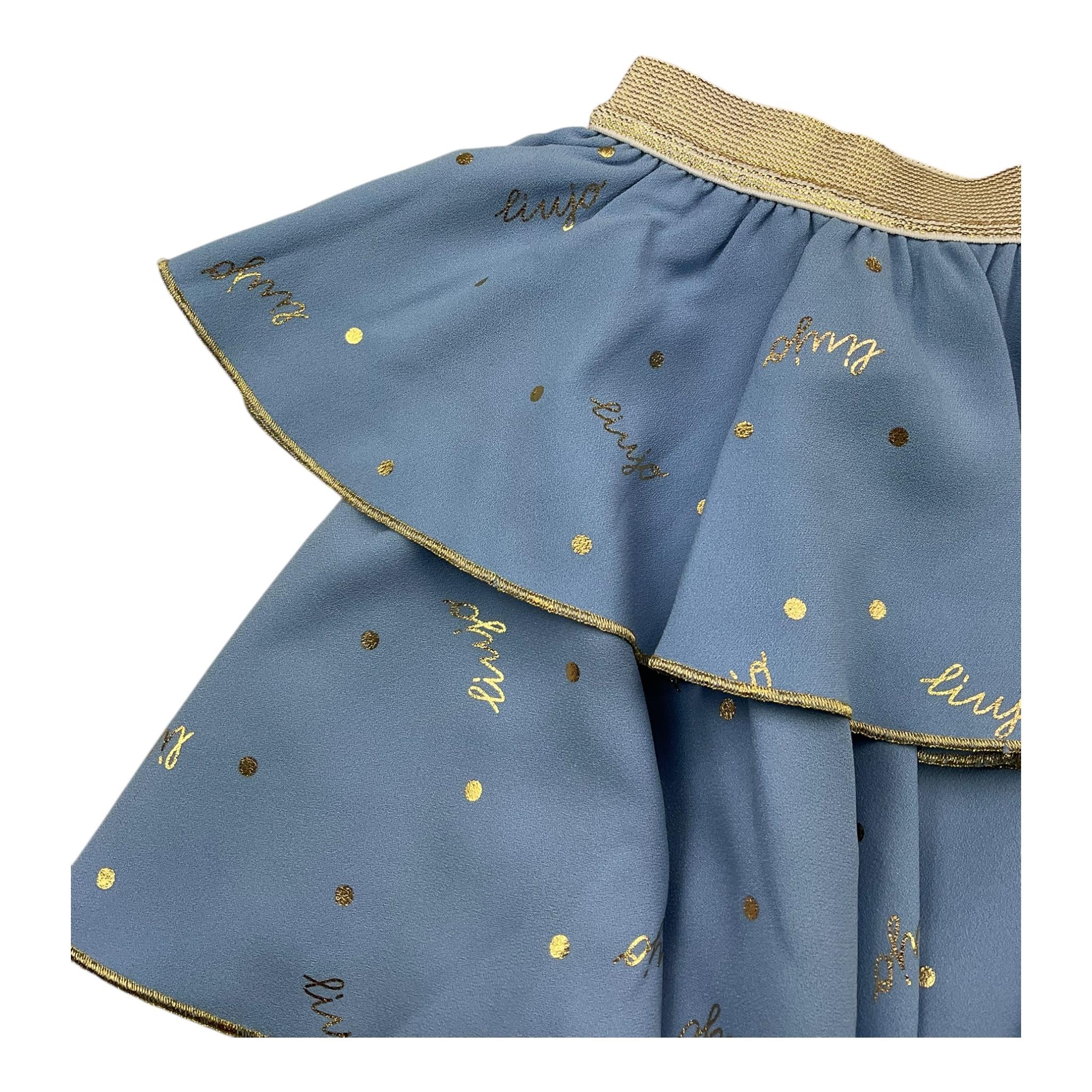 LIU JO gonna tinta unita con stampe logo Azzurro per Bambina KF4050 AZZURRO LIU JO 