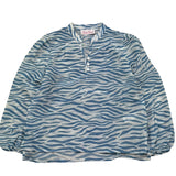 Saint Barth Camicia Manica Lunga Fantasia Zebrata per Bambina HARPER BIANCO SAINT BARTH 