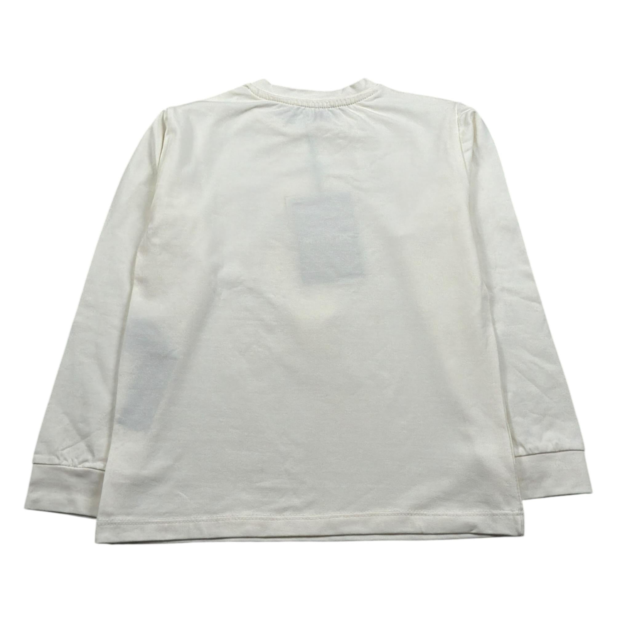 Never Too Shirt Girocollo tinta unita con Stampa Panna per Bambino NT1362B PANNA NEVER TOO 