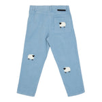 STELLA McCARTNEY pantalone tinta unita in velluto Azzurro per Neonata TV6540 AZZURRO STELLA McCARTNEY 