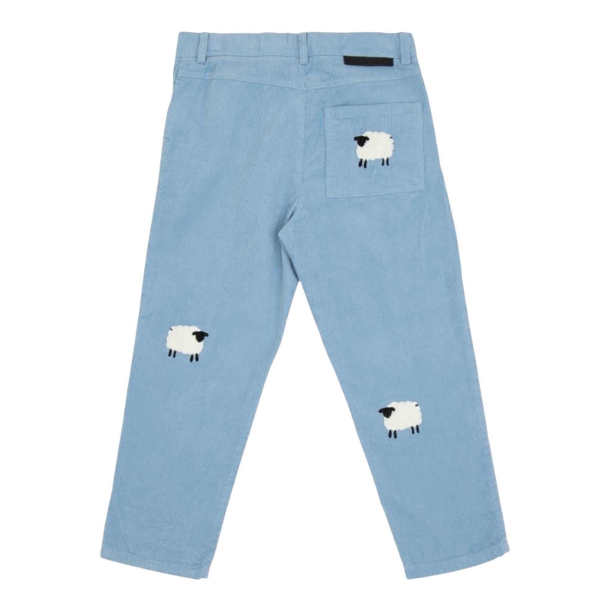 STELLA McCARTNEY pantalone tinta unita in velluto Azzurro per Neonata TV6540 AZZURRO STELLA McCARTNEY 
