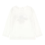 MONNALISA shirt girocollo tinta unita con stampa Bianco per Bambina 19B617 BIANCO MONNALISA 