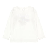 MONNALISA shirt girocollo tinta unita con stampa Bianco per Bambina 19B617 BIANCO MONNALISA 