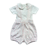 Le Bebe Completo 2 Pezzi Body-Salopette per Neonata LBG6288 BIANCO/ROSA LE BEBE 