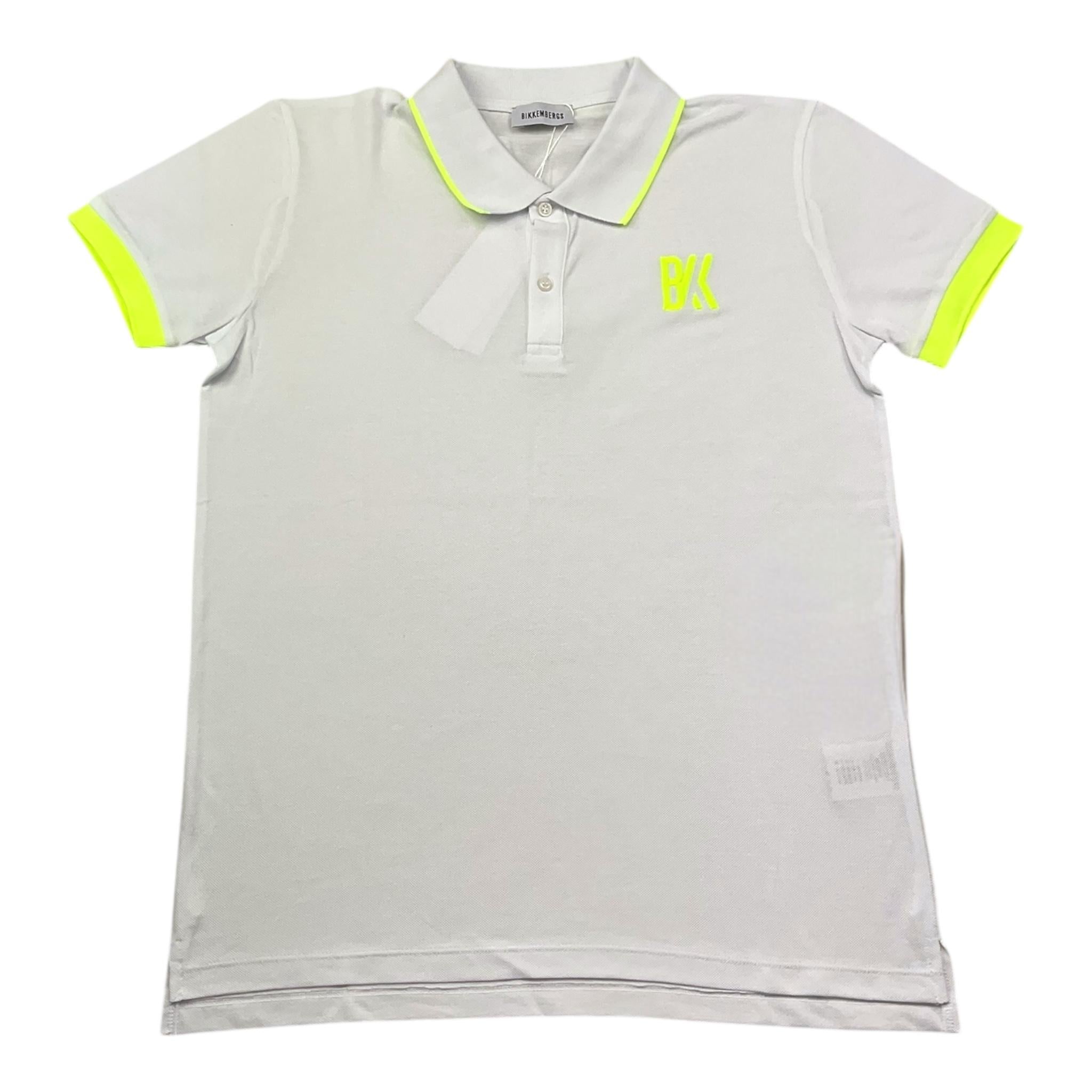 Bikkembergs Polo Mezza Manica Tinta Unita con Ricamo Logo per Bambino BK3274 BIANCO BiKKEMBERGS 