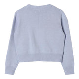 SIMONETTA maglia girocollo tinta unita con ricamo floreale Azzurro per Bambina SV9B10X AZZURRO SIMONETTA 