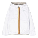 K-Way Giubbino Reversibile con Zip E Cappuccio per Bambina K61313WX BIANCO/BEIGE K-WAY 