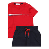 Jeckerson Completo 2 Pezzi T-Shirt-Bermuda Bicolore per Neonato JN4011 ROSSO/BLU JECKERSON 