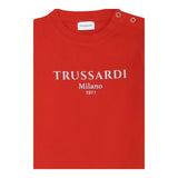 Trussardi T-Shirt Girocollo Tinta Unita con Stampa per Neonato TIP25011TS ROSSO TRUSSARDI 