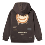 NAME.IT felpa chiusa con cappuccio tinta unita con stampe in contrasto Marrone per Bambino 13234171 MARRONE NAME.IT 