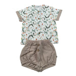 Calamaro Completo 2 Pezzi Camicia-Culotte per Neonato 17940 BIANCO/BEIGE CALAMARO 