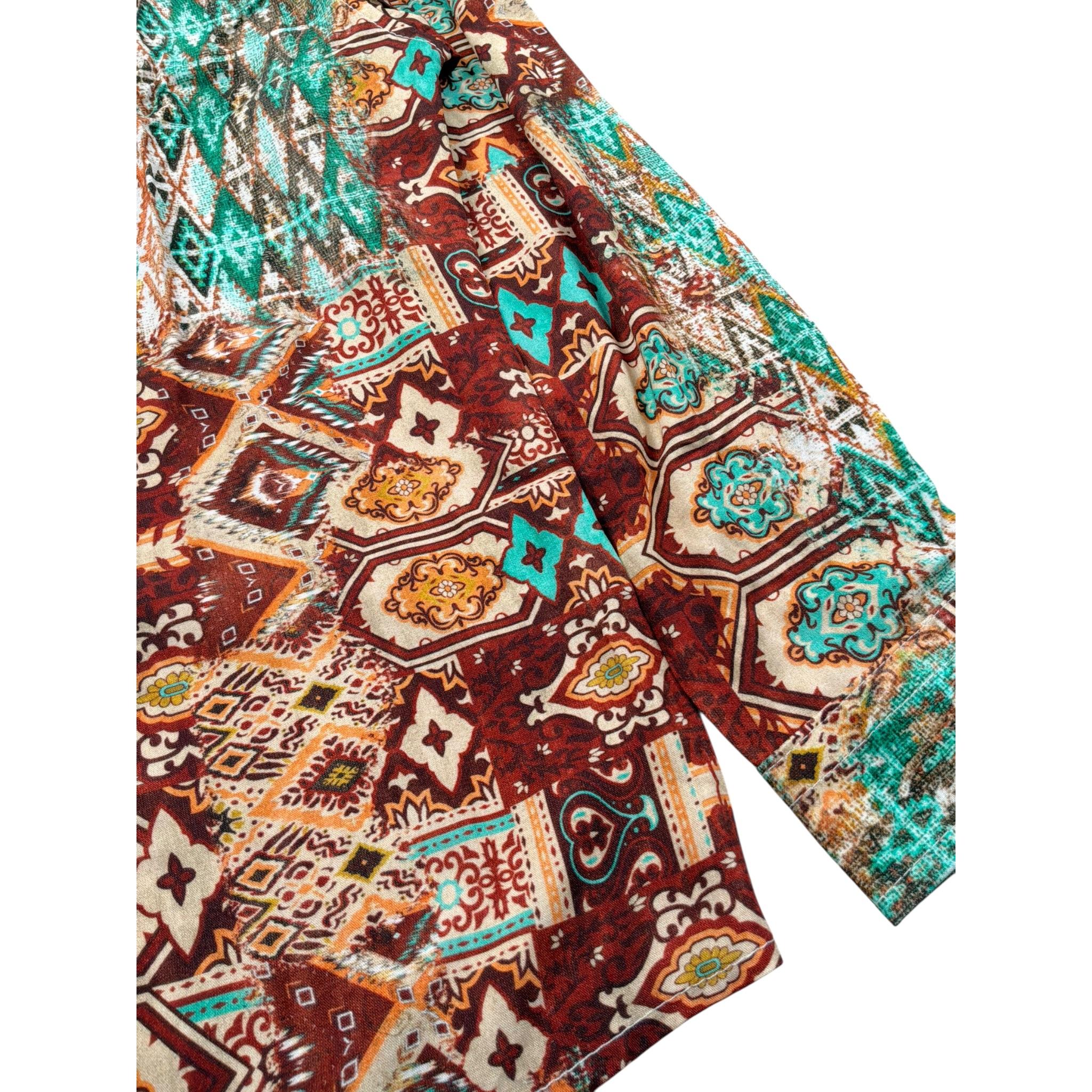 Over-D Camicia Tinta Unita con Fantasia per Bambino OK1074SCM MARRONE OVER-D 