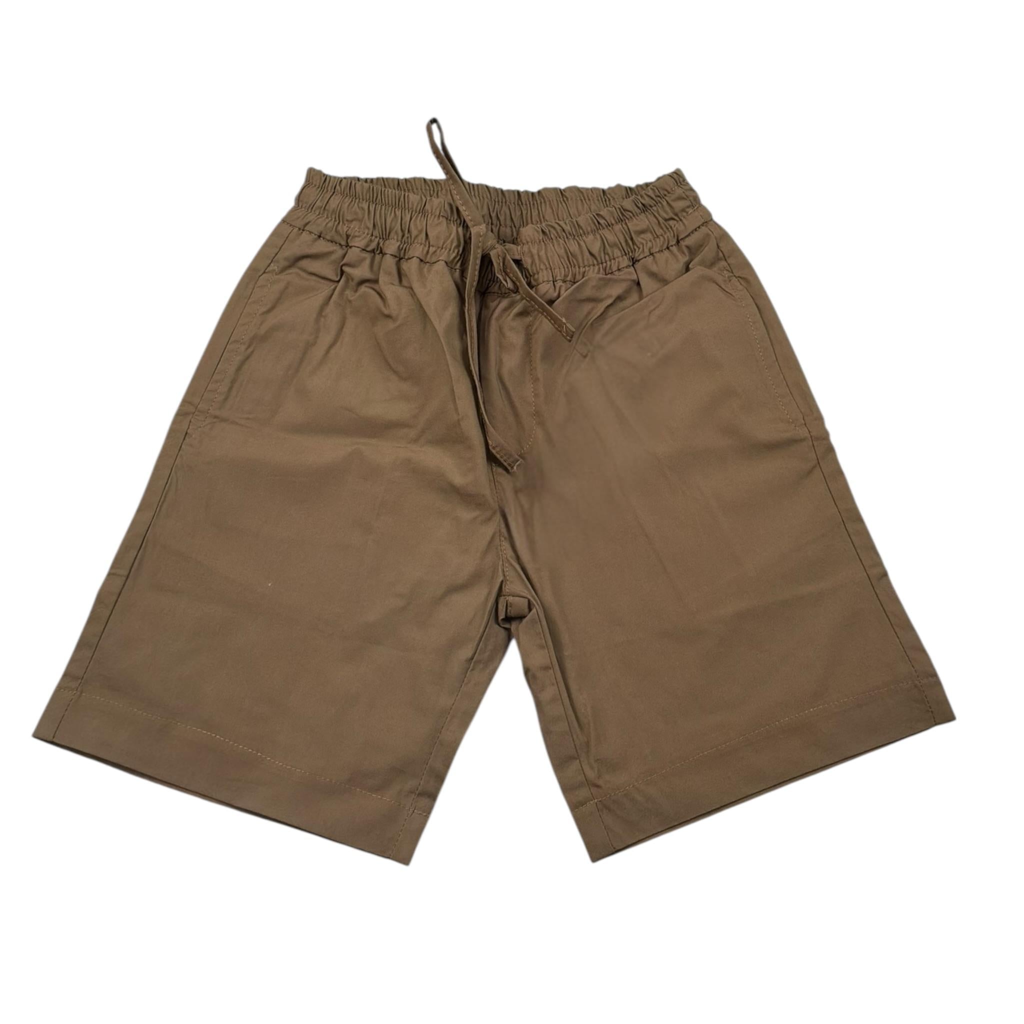 Manuel Ritz Bermuda tinta unita con Elastico In Vita Marrone per Bambino MR2149 MARRONE MANUEL RITZ 