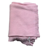 Le Bebe Coperta Tinta Unita con Ricami per Neonata LBG6280 ROSA LE BEBE 