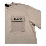 Disclaimer T-Shirt Girocollo Tinta Unita con Taschino per Bambino 25EDK58460 BEIGE DISCLAIMER 