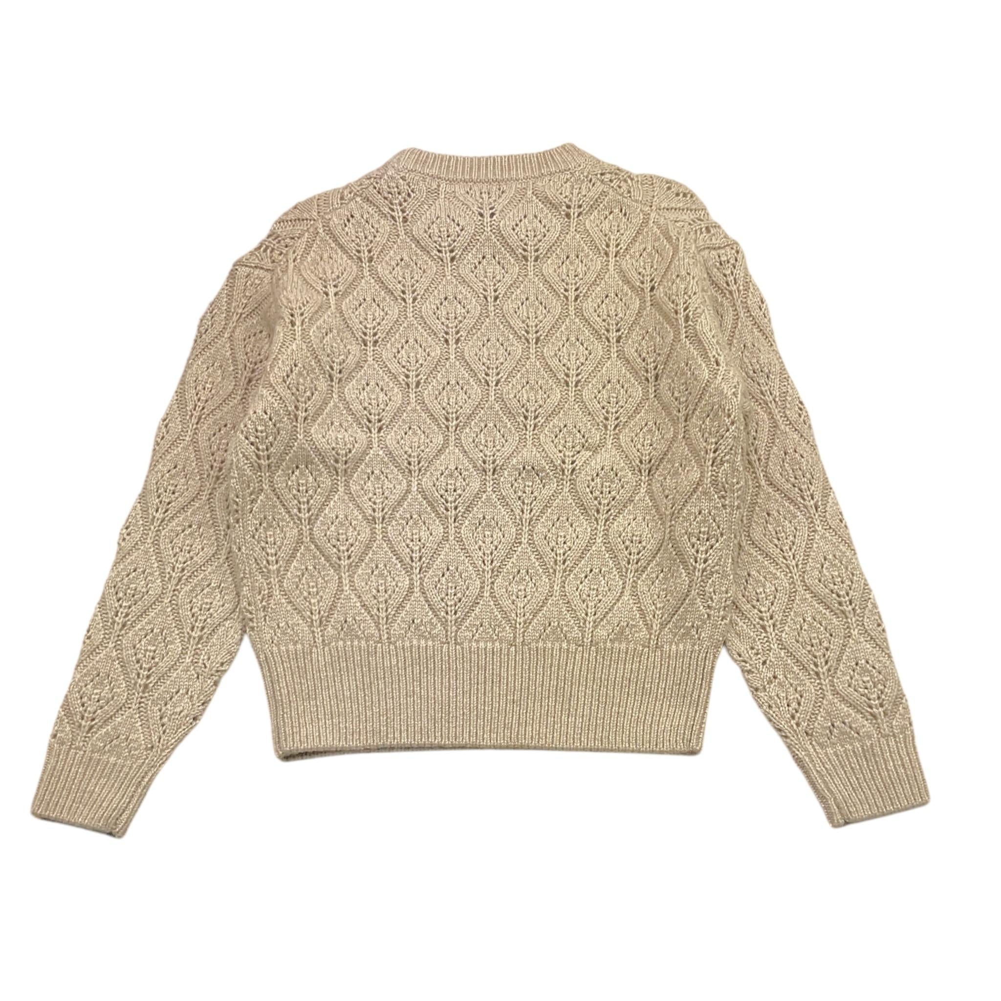 SAINT BARTH maglia tinta unita girocollo traforata Sabbia per Bambina LOUI0006 SABBIA SAINT BARTH 