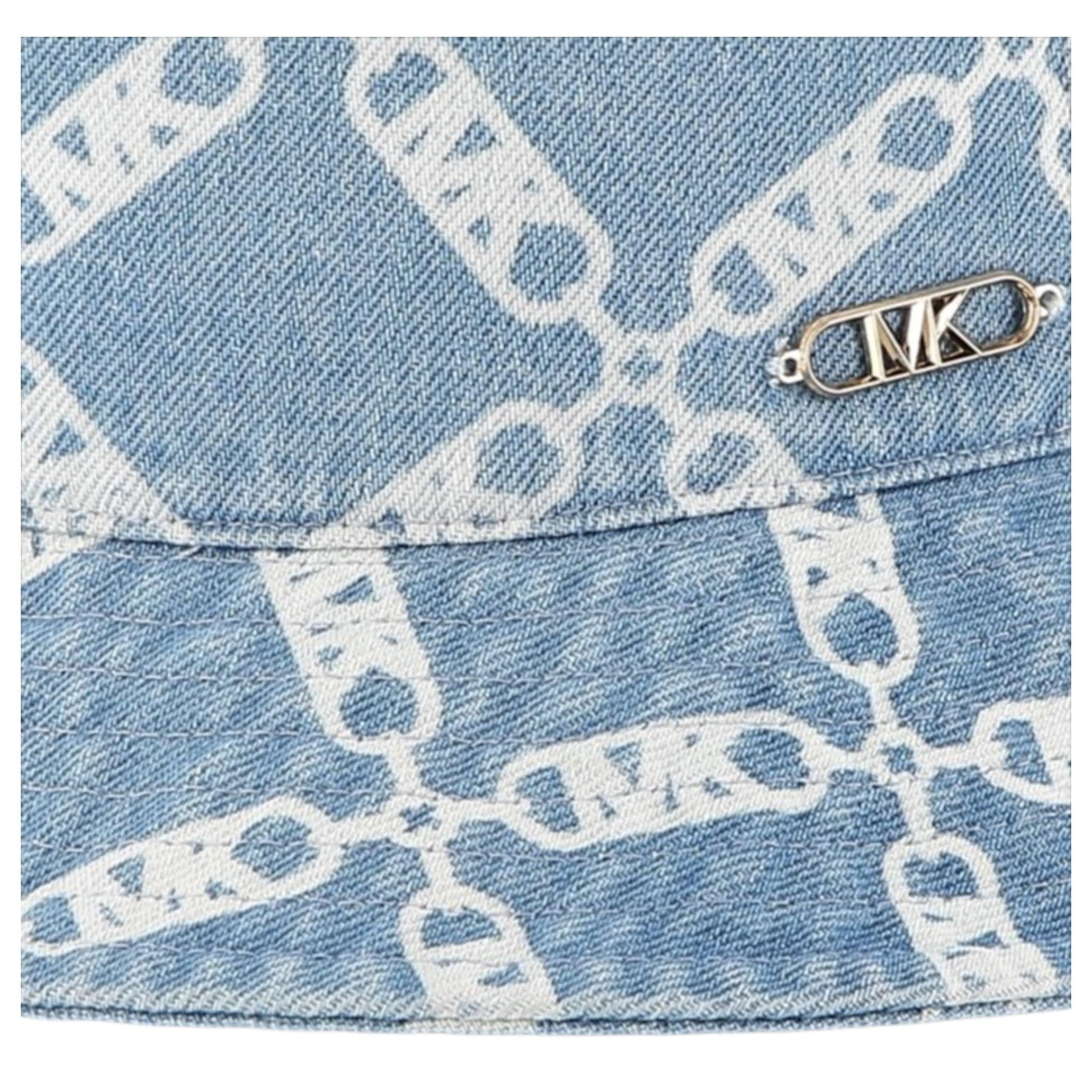 Michael Kors Cappello Tinta Unita In Denim Logato per Bambina R30422XX AZZURRO MICHAEL KORS 