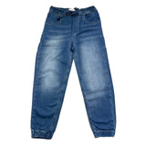 Cesare Paciotti Pantalone Effetto Denim Tinta Unita con Elastico In Vita per Bambino PTP5101B BLU CESARE PACIOTTI 