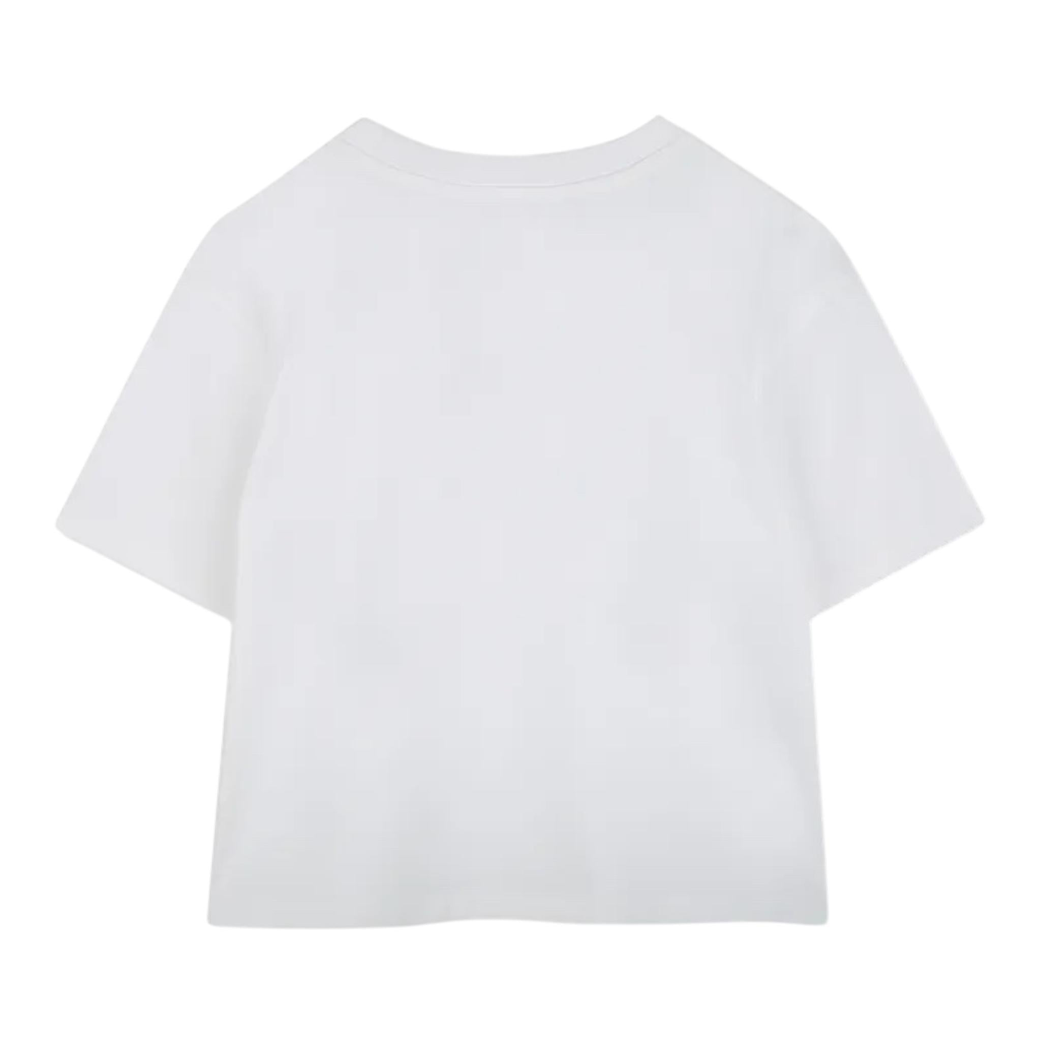 Marc Jacobs T-Shirt Girocollo Tinta Unita con Stampa per Bambina W60463J BIANCO MARC JACOBS 