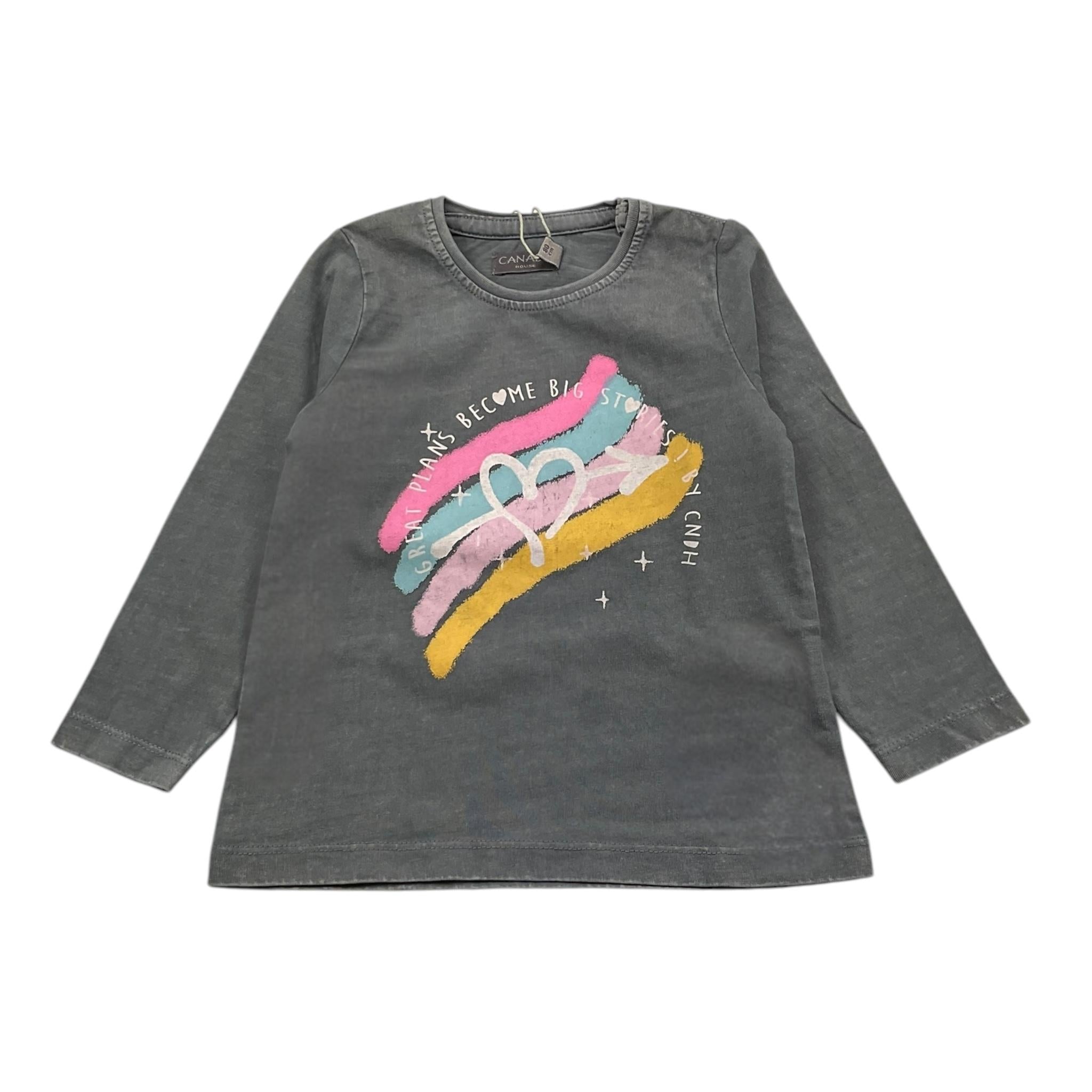 CANADA HOUSE shirt girocollo tinta unita con stampa Grigio per Neonata 24467010 GRIGIO CANADA HOUSE 
