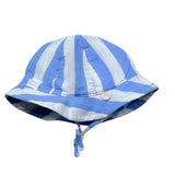 Le Bebe' Cappello Tinta Unita con Fantasia A Righe per Neonato LBG6387 AZZURRO LE BEBE' 