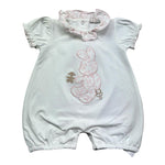 Le Bebe Pagliaccetto Mezza Manica Tinta Unita per Neonata LBG6289 BIANCO LE BEBE 