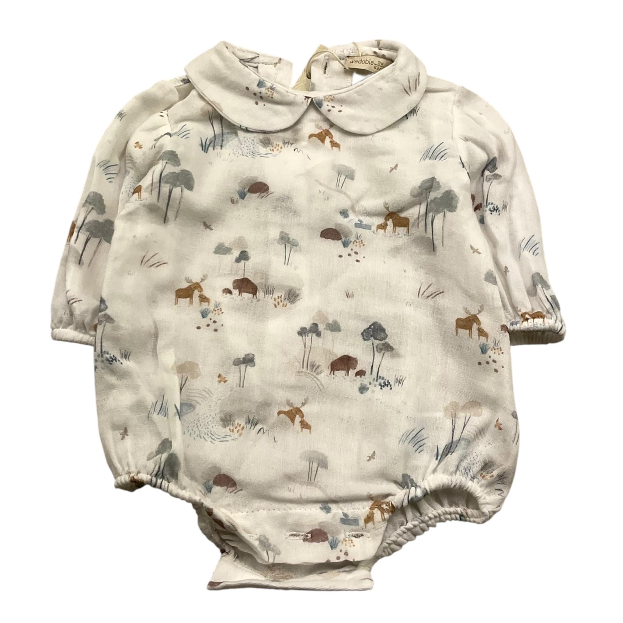 WEDOBLE body camicia manica lunga tinta unita con stampe in contrasto Bianco per Neonato I2404916 BIANCO WEDOBLE 