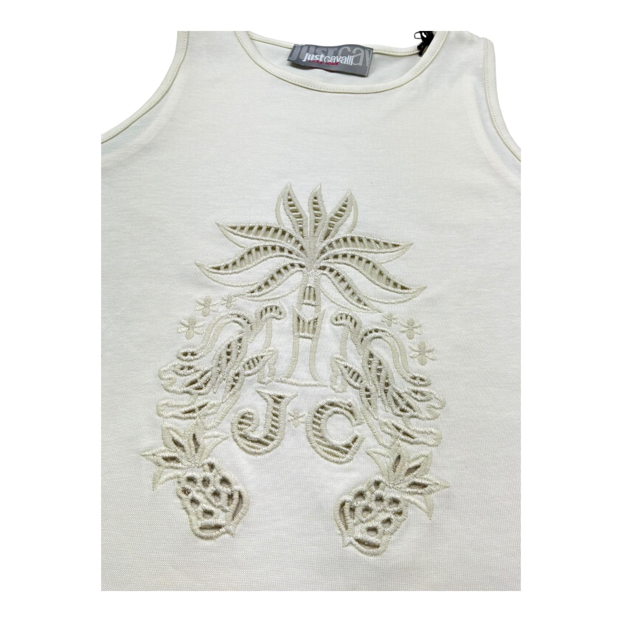 Just Cavalli Canotta Girocollo Tinta Unita con Trafori per Bambina JGP26135CN AVORIO JUST CAVALLI 