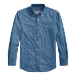 Ralph Lauren Camicia Manica Lunga In Denim per Bambino 323713843001 BLU RALPH LAUREN 