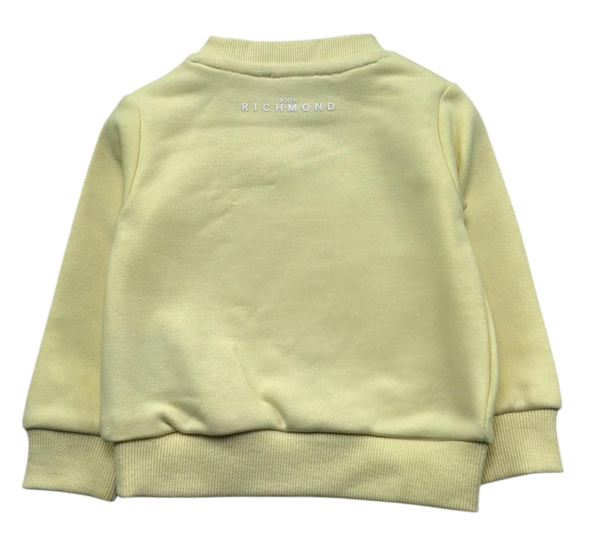John Richmond Felpa Chiusa Girocollo Tinta Unita per Neonato RIP26025FEO GIALLO JOHN RICHMOND 