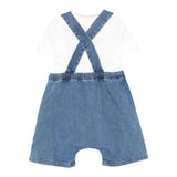 Teddy E Minou Completo 2 Pezzi T-Shirt-Salopette per Neonato E25CP064J0003 BLU TEDDY E MINOU 