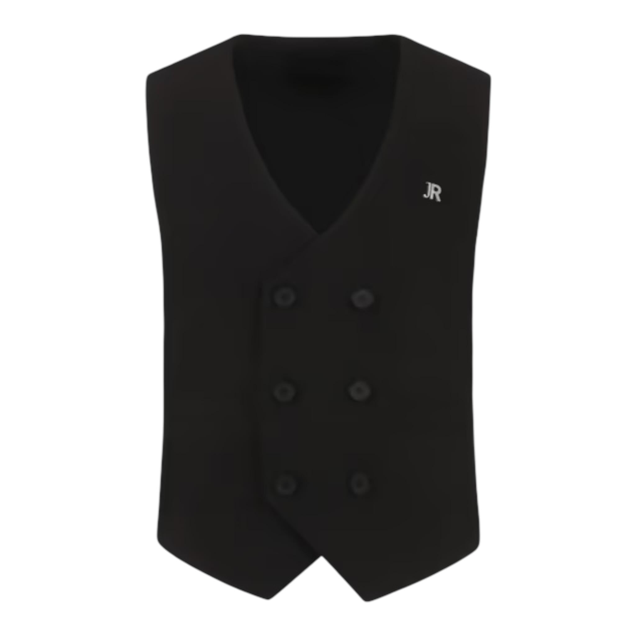 John Richmond Gilet Tinta Unita Doppiopetto per Bambino RBP25220GTX NERO JOHN RICHMOND 