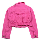 M+E' Giubbino In Denim tinta unita Fuxia per Bambina UE1299 FUXIA M+E' 