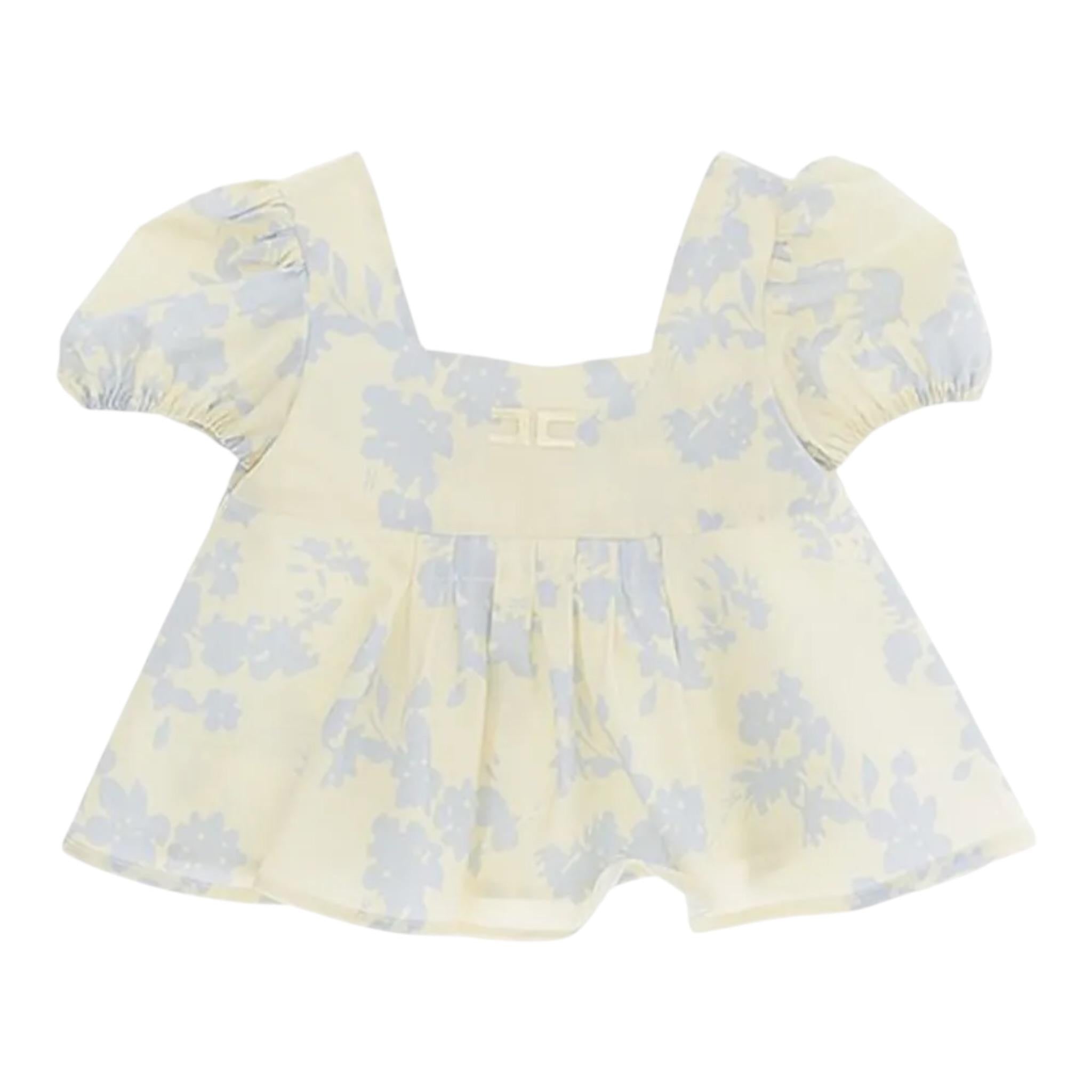 Elisabetta Franchi Top Tinta Unita con Fantasia per Neonata EGCA043 GIALLO ELISABETTA FRANCHI 