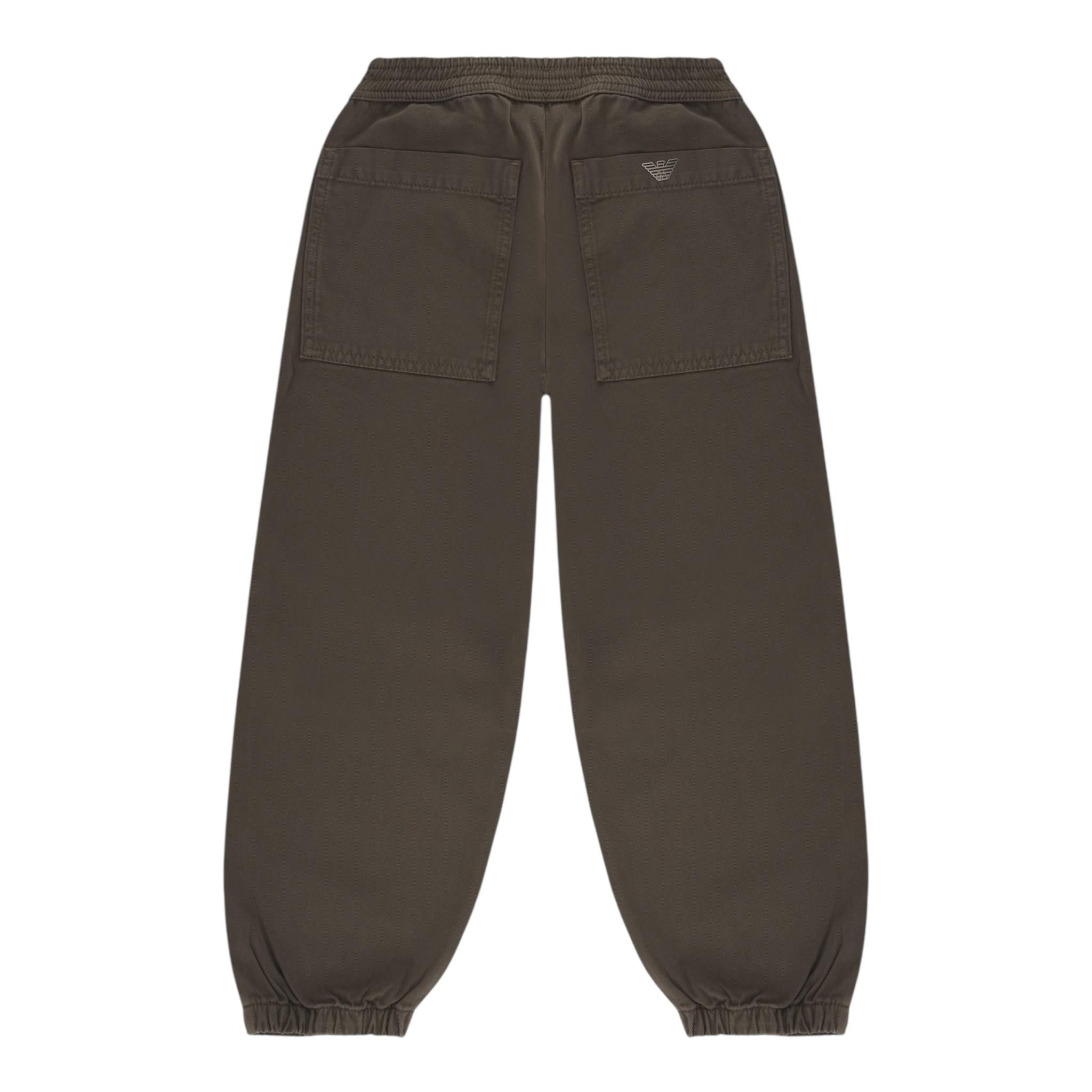 EMPORIO ARMANI pantalone tinta unita con elastico in vita Verde per Bambino 6D4PJ1 VERDE EMPORIO ARMANI 