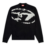 Diesel Felpa Chiusa Girocollo Tinta Unita con Stampa per Bambino J02213X NERO DIESEL 