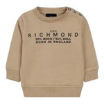 John Richmond Felpa Girocollo Tinta Unita con Stampa per Neonato RIA24035FE SABBIA JOHN RICHMOND 