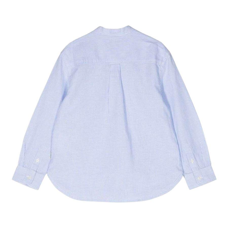 Woolrich Camicia Tinta Unita con Fantasia A Righe per Bambino CFWKSI0059 BIANCO/AZZURRO WOOLRICH 