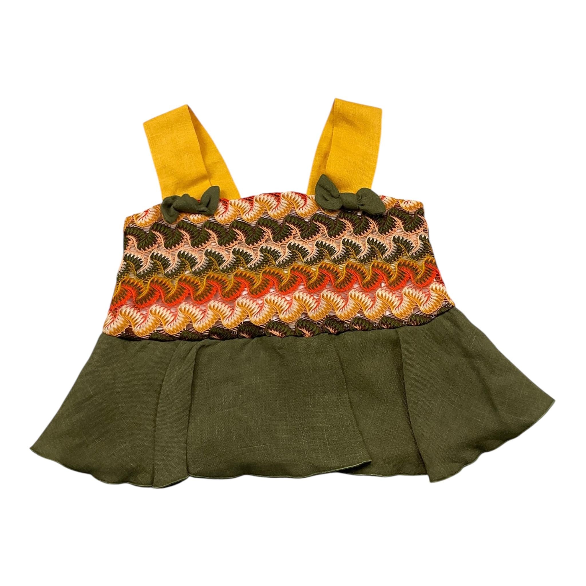 La Stupenderia Top Giromanica Stampa Fantasia per Bambina TJTP92 MULTICOLOR LA STUPENDERIA 