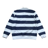 Moschino Polo Manica Lunga Bicolore con Fantasia A Righe per Bambino HUO010 BIANCO/BLU MOSCHINO 