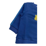 Bikkembergs Felpa Chiusa Girocollo Tinta Unia con Stampa per Neonato BK1616 BLU BiKKEMBERGS 