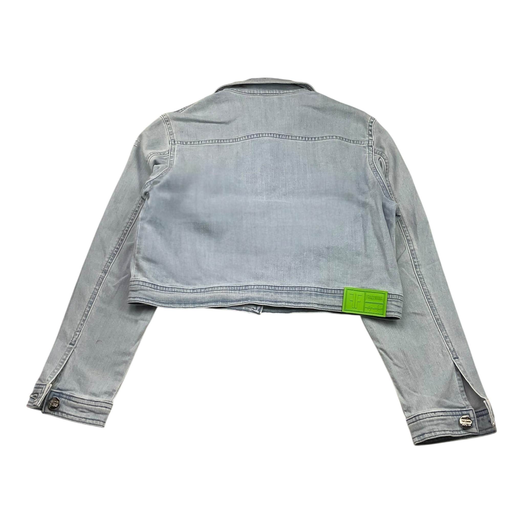 Fracomina Giubbino In Denim Tinta Unita con Bottoni per Bambina FM0912 AZZURRO FRACOMINA 