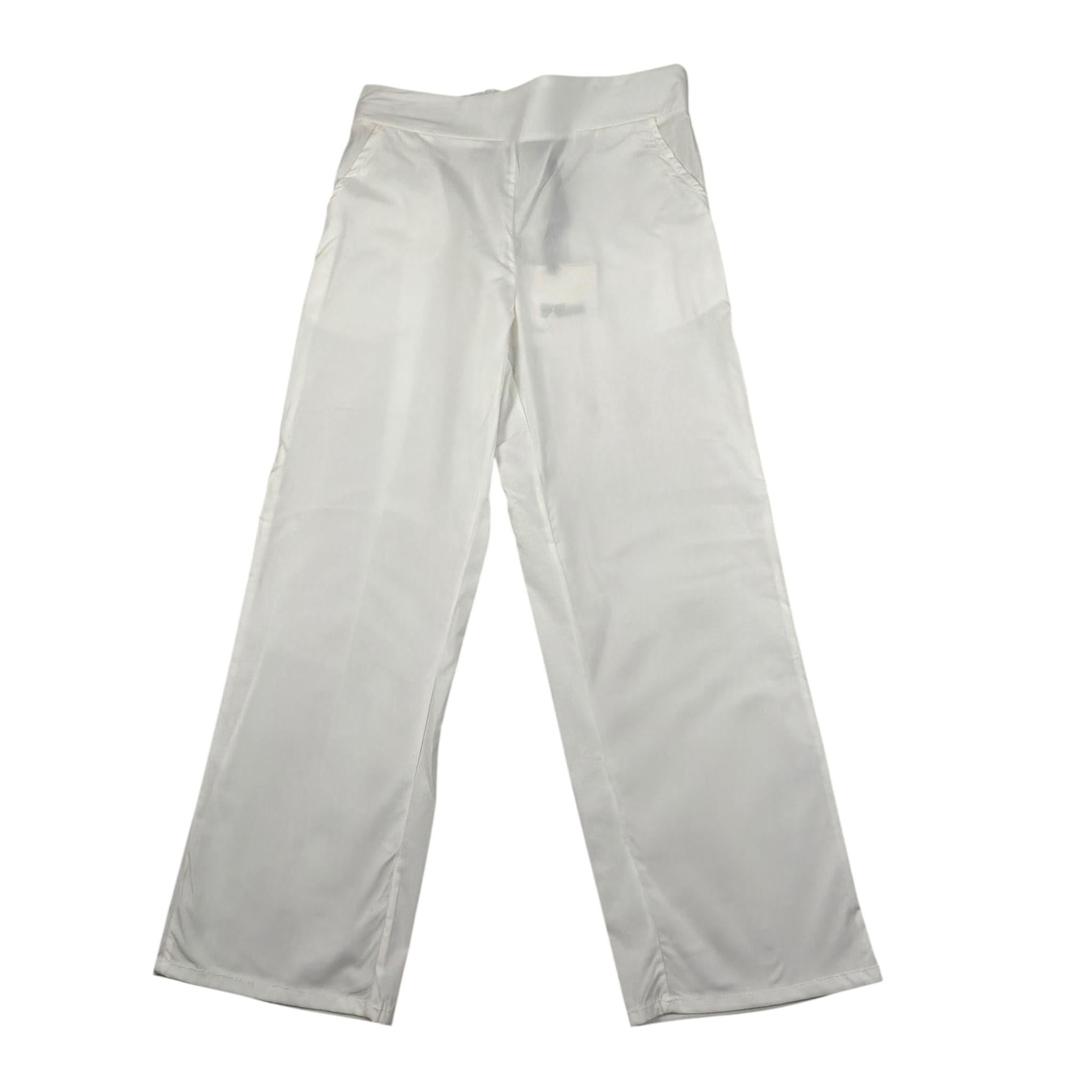 Piccola Ludo Completo 2 Pezzi Top-Pantalone Tinta Unita per Bambina BS10WB042 BIANCO PICCOLA LUDO 