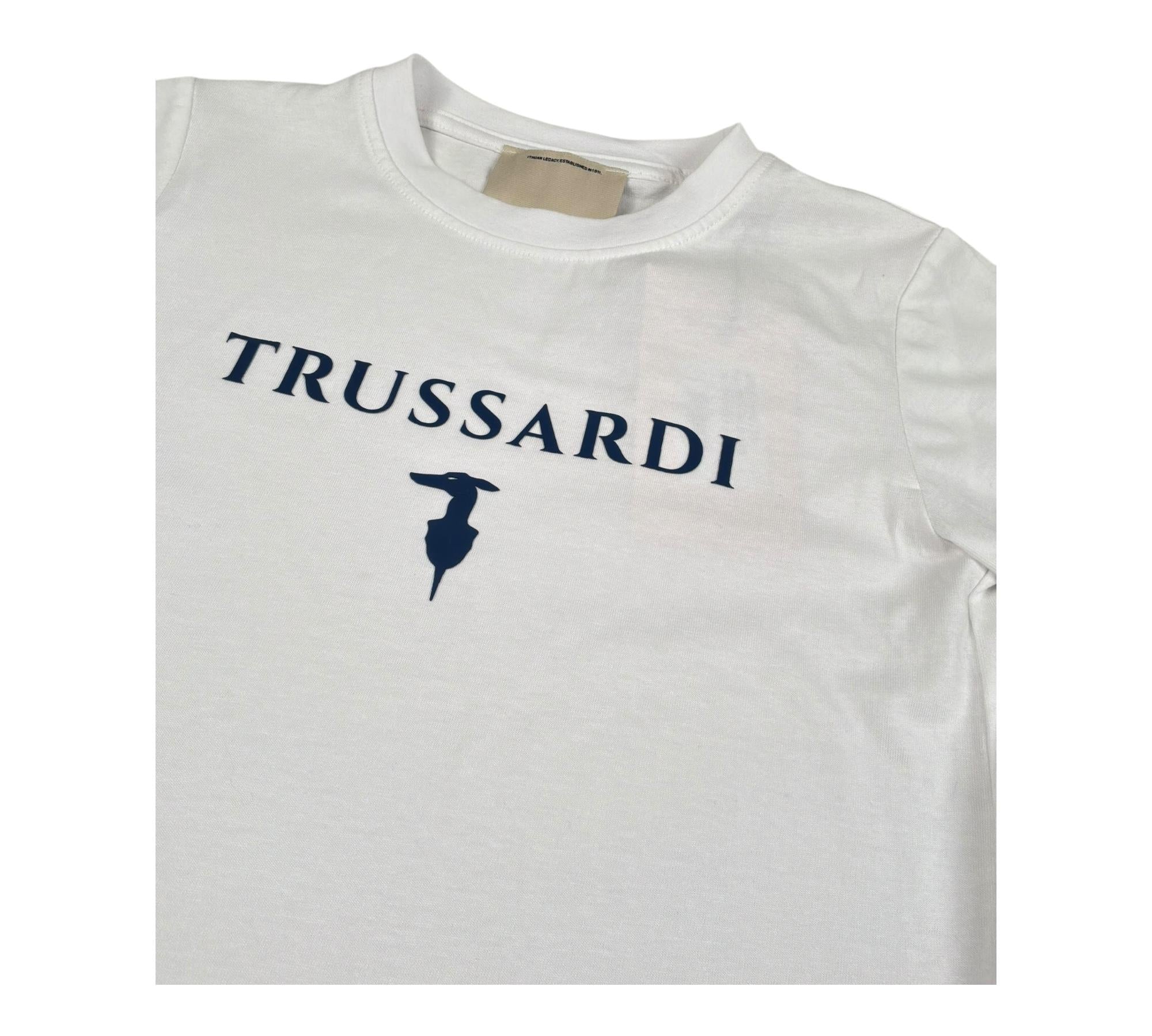 Trussardi Completo 2 Pezzi T-Shirt-Bermuda Tinta Unita per Bambino TBP26010CJ BIANCO TRUSSARDI 